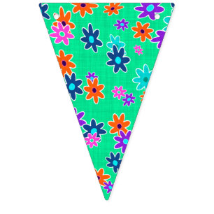 Floral Fabric naadloos patroonkleurig Vlaggetjes