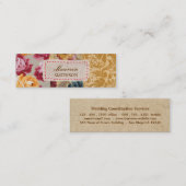 Floral Fabric Patchwork (Gold) op maat gemaakt Mini Visitekaartje (Voorkant / Achterkant)