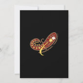 Floral Fabric Pattern – Paisley Clip Art Poster Save The Date (Achterkant)