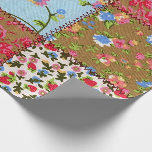 Floral Fabric Wrapping Paper Cadeaupapier (Hoek)