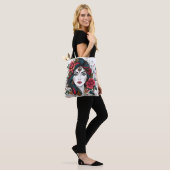 Floral Face – Boho Beauty Tote Bag (Op model)
