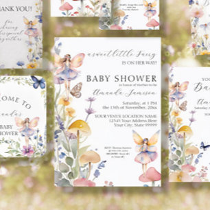 Floral Fairies betoverde Wildflower Baby shower Kaart
