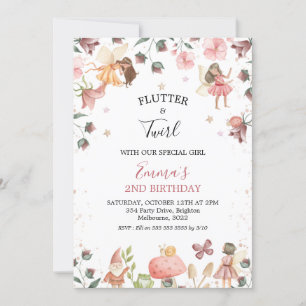 Floral Fairies Girls Birthday Kaart