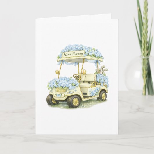 Floral Fairway Golf Gift Bag Kaart (Voorkant)