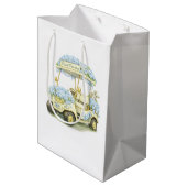 Floral Fairway Golf Gift Bag Medium Cadeauzakje (Achterkant Gekanteld)