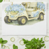 Floral Fairway Hydrangea Golfkar Wit Theedoek (Gevouwen)