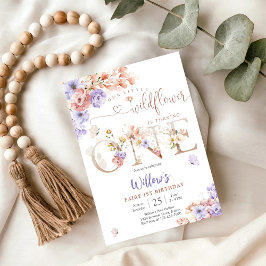 Floral Fairy 1st Birthday Invitation Kaart