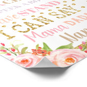 Floral Fairy 1st Birthday Milestone Birth Stats Po Poster (Hoek)