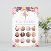 Floral Fairy Baby of Beer Belly Baby shower Game (Staand voorkant)