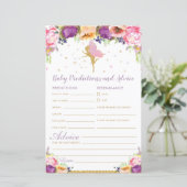 Floral Fairy Baby Predications and Advice Activity (Staand voorkant)