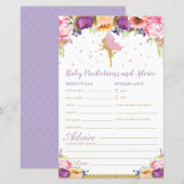 Floral Fairy Baby Predications and Advice Activity (Voorkant / Achterkant)