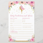 Floral Fairy Baby Predications and Advice Activity (Voorkant)