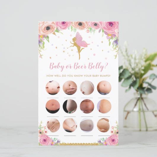 Floral Fairy Baby Predications and Advice Activity (Staand voorkant)