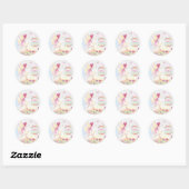Floral Fairy Birthday Party Ronde Sticker (Vel)