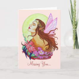 Floral Fairy Blank "Miss You"-kaart Kaart
