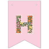 Floral Fairy Butterfly Happy Birthday Banner (Tweede vlag)