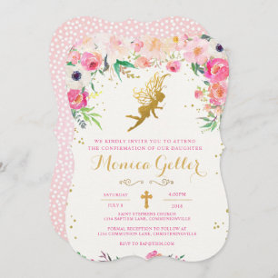 Floral Fairy Confirmation Kaart