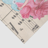 Floral  Fairy Dancer Ballerina Sheet Music Tissuepapier (Detail)