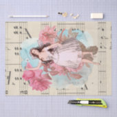 Floral  Fairy Dancer Ballerina Sheet Music Tissuepapier (Craft)