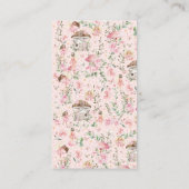 Floral Fairy Enchanted Forest Diaper Raffle Informatiekaartje (Achterkant)