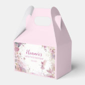 Floral Fairy First Birthday Favor Box Bedankdoosjes (Voorkant Zijde)