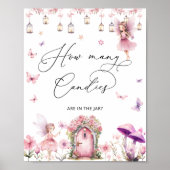 Floral Fairy Garden Hoeveel Snoepjes in Jar Poster (Voorkant)