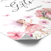 Floral Fairy Garden Kaarten en geschenken Poster (Hoek)