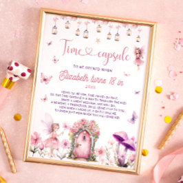 Floral Fairy Garden Tijdcapsule Poster