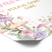 Floral Fairy Garden Verjaardagsgunsten Tafelteken Poster (Hoek)