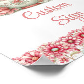 Floral Fairy Girl Blush Pastel Birthday Custom Sig Poster (Hoek)