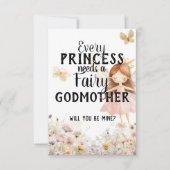 Floral Fairy Godmother Voorstel Foto Bedankkaart (Voorkant)