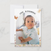 Floral Fairy Godmother Voorstel Foto Bedankkaart (Achterkant)