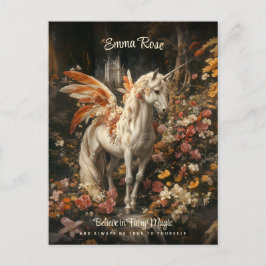 Floral Fairy Horse Magical Woodland Briefkaart