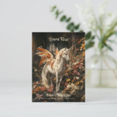  Floral Fairy Horse Magical Woodland Briefkaart (Staand voorkant)