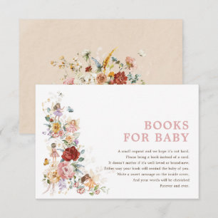 Floral Fairy Princess Garden Party Books for Baby Informatiekaartje