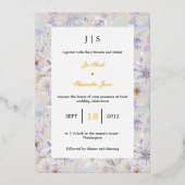 Floral fairy romantic garden folie uitnodiging (Voorkant)