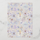 Floral fairy romantic garden folie uitnodiging (Achterkant)