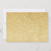 Floral Fairy Verjaardag Goud Glitter Foto Kaart (Achterkant)