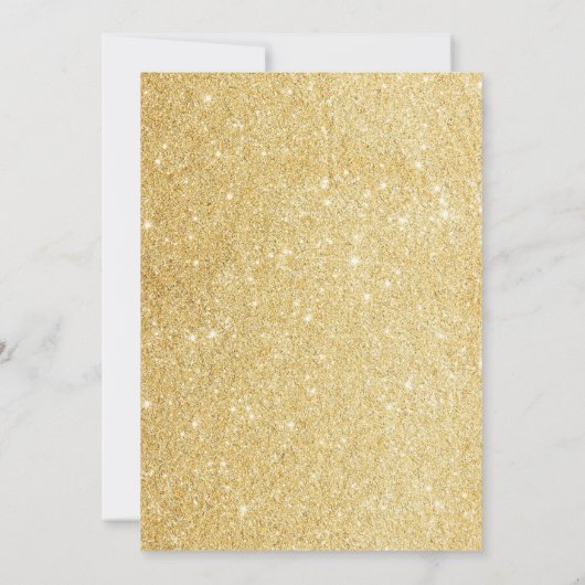 Floral Fairy Verjaardag Gouden Glitter Kaart (Achterkant)