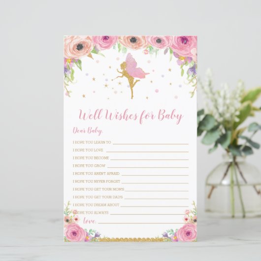 Floral Fairy Well wil Baby (Staand voorkant)