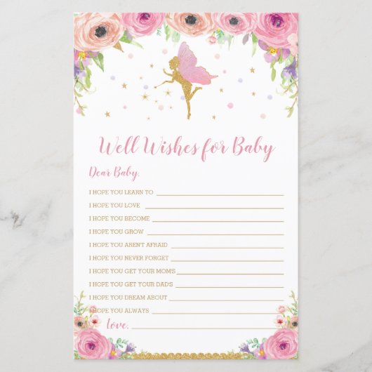 Floral Fairy Well wil Baby (Voorkant)