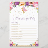 Floral Fairy Well wil Baby shower spelen (Voorkant)