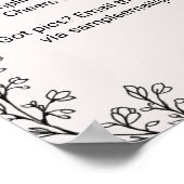 Floral Fairytale bruiloft Open Bar Poster (Hoek)