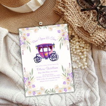 Floral Fairytale Princess Carriage Baby shower