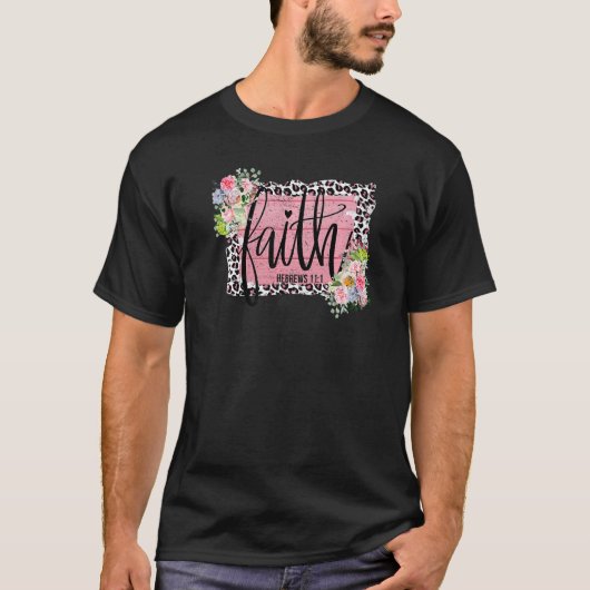 Floral Faith Bible Verse Christelijke Westerne rel T-shirt (Voorkant)
