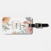 Floral Faith Can Move Mountains Bagagelabel (Voorkant horizontaal)