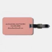 Floral Faith Can Move Mountains Bagagelabel (Achterkant horizontaal)