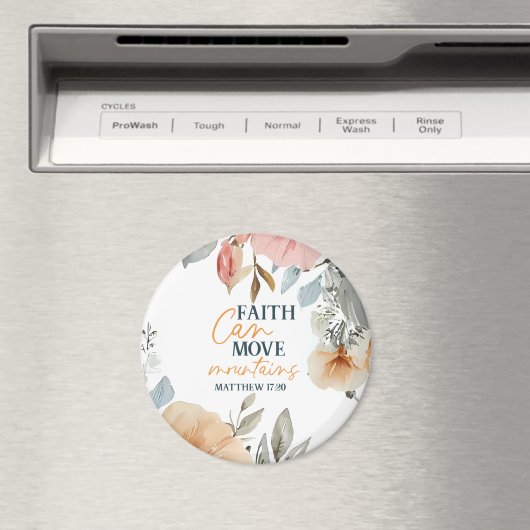 Floral Faith Can Move Mountains Magneet (Insitu (Vaatwasser))