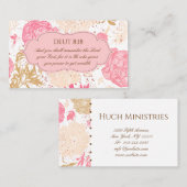 Floral Faith Christelijke scripts   Visitekaartje (Voorkant / Achterkant)