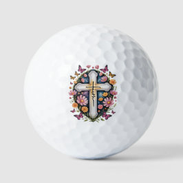 Floral Faith Cross Golfballen
